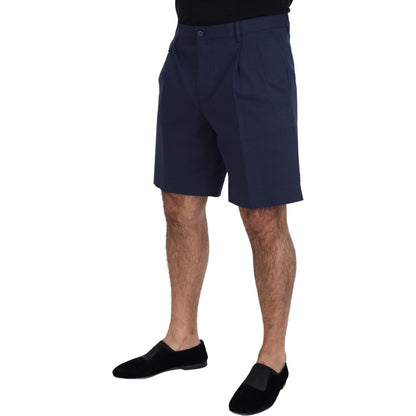 Dolce & Gabbana Blue Chinos Cotton Stretch Casual Shorts Dolce & Gabbana