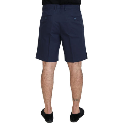 Dolce & Gabbana Blue Chinos Cotton Stretch Casual Shorts Dolce & Gabbana