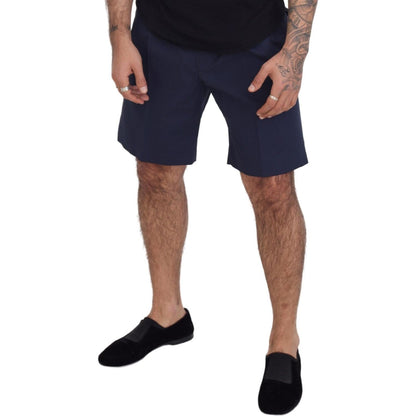 Dolce & Gabbana Blue Chinos Cotton Stretch Casual Shorts Dolce & Gabbana