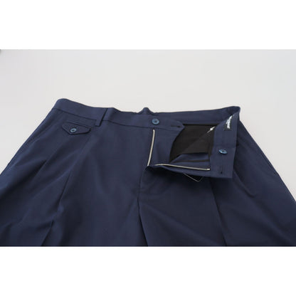 Dolce & Gabbana Blue Chinos Cotton Stretch Casual Shorts Dolce & Gabbana