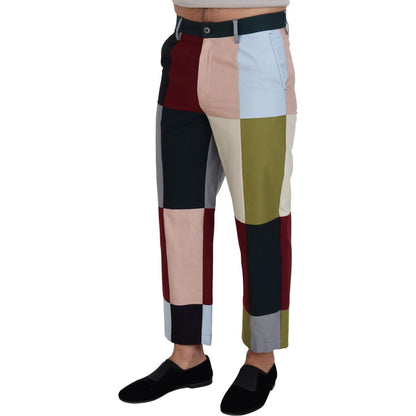 Dolce & Gabbana Multicolor Cotton Patchwork Pants Dolce & Gabbana
