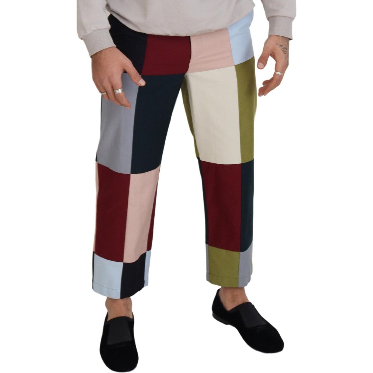 Dolce & Gabbana Multicolor Cotton Patchwork Pants Dolce & Gabbana