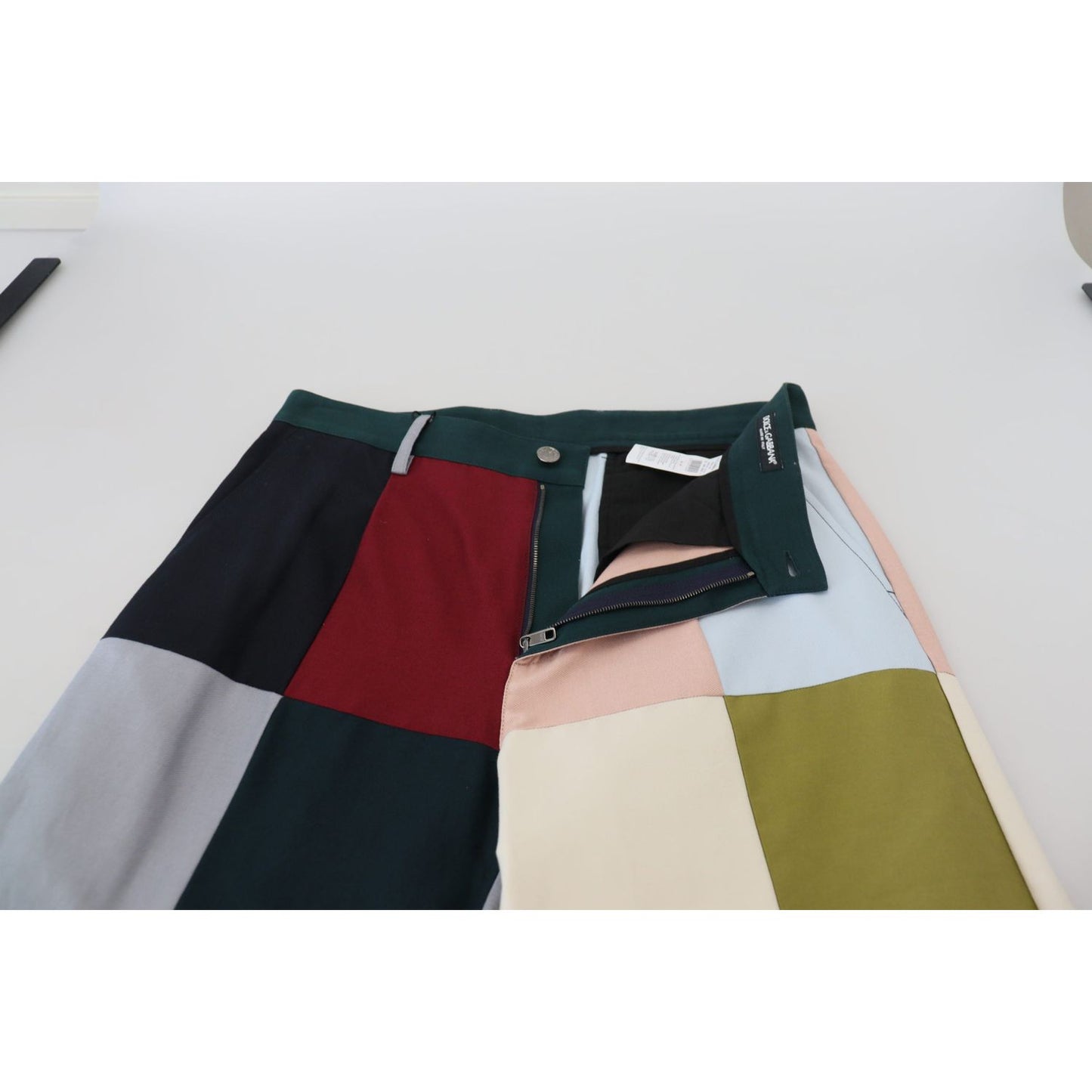 Dolce & Gabbana Multicolor Cotton Patchwork Pants Dolce & Gabbana