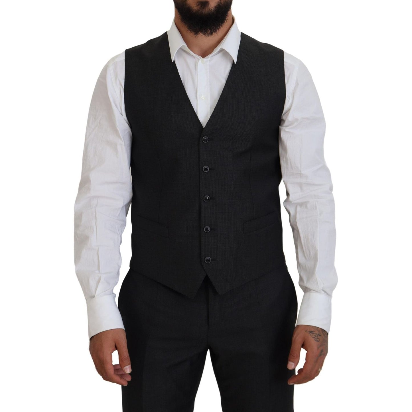 Dolce & Gabbana Gray MARTINI 3 Piece Slim Fit Suit Dolce & Gabbana