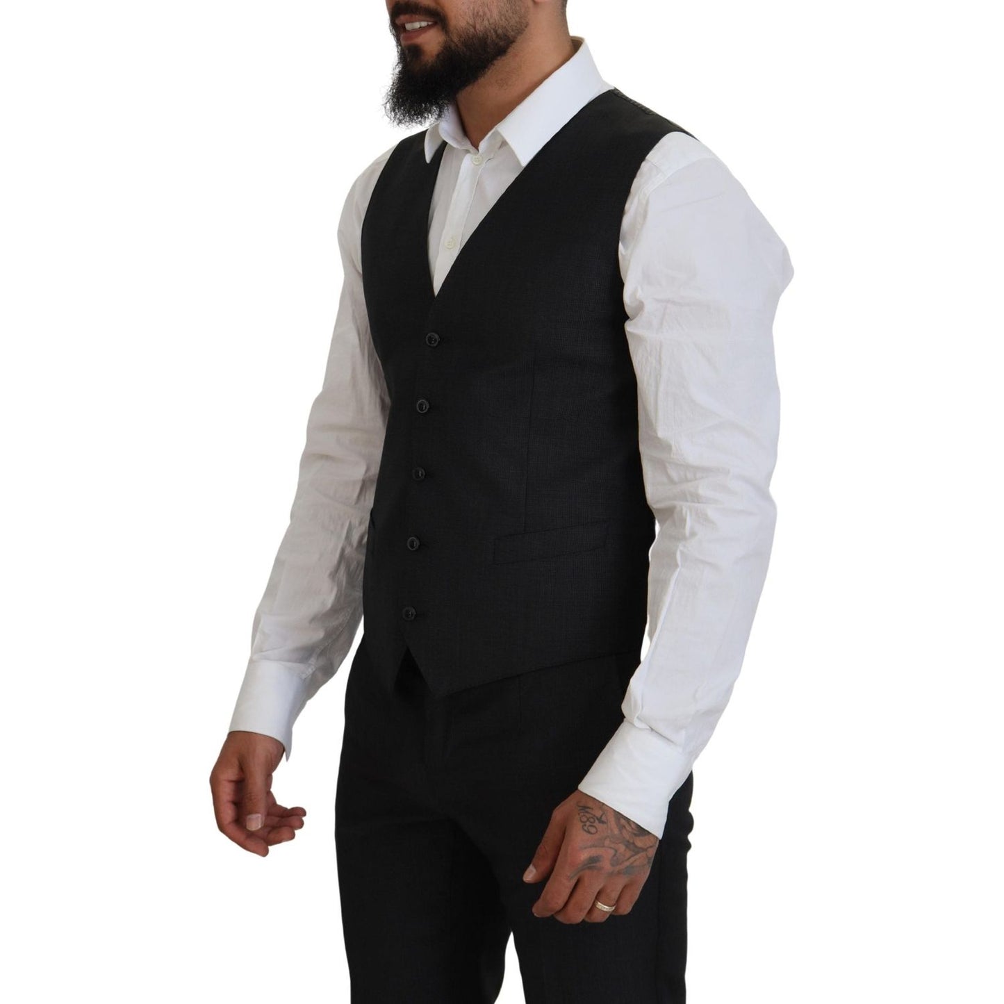 Dolce & Gabbana Gray MARTINI 3 Piece Slim Fit Suit Dolce & Gabbana