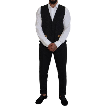 Dolce & Gabbana Black Gold Fantasy Tuxedo Slim Fit Suit Dolce & Gabbana