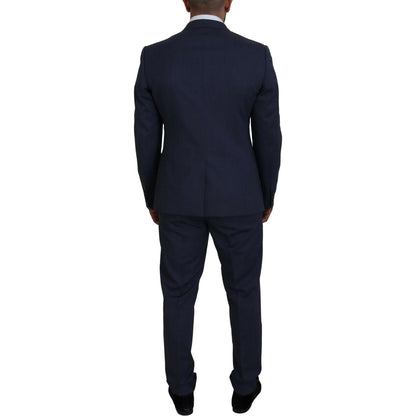 Dolce & Gabbana Blue Wool MARTINI 2 Piece Slim Fit Suit Dolce & Gabbana