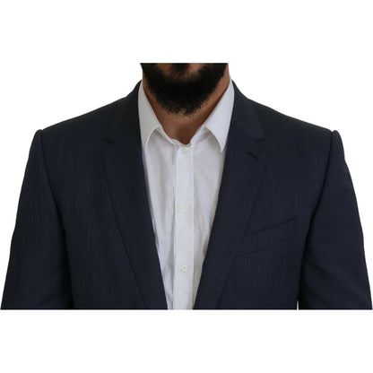 Dolce & Gabbana Blue Wool MARTINI 2 Piece Slim Fit Suit Dolce & Gabbana