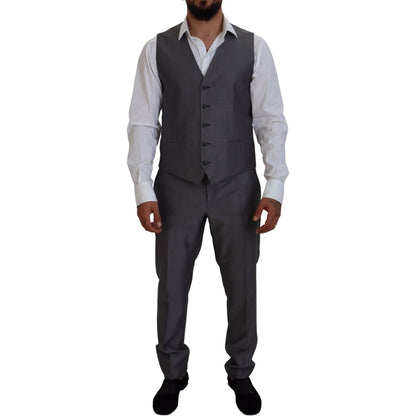 Dolce & Gabbana Gray SICILIA 3 Piece Slim Fit Suit Dolce & Gabbana