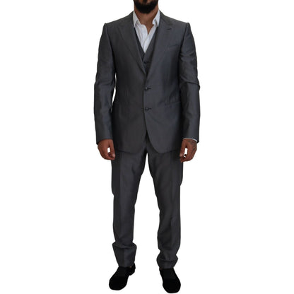 Dolce & Gabbana Gray SICILIA 3 Piece Slim Fit Suit Dolce & Gabbana