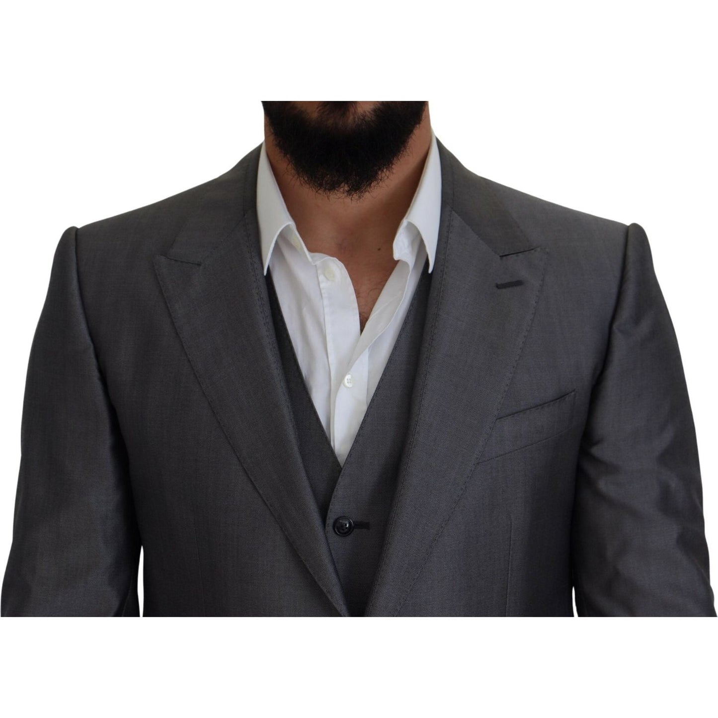 Dolce & Gabbana Gray SICILIA 3 Piece Slim Fit Suit Dolce & Gabbana
