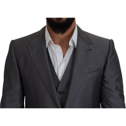 Dolce & Gabbana Gray SICILIA 3 Piece Slim Fit Suit Dolce & Gabbana