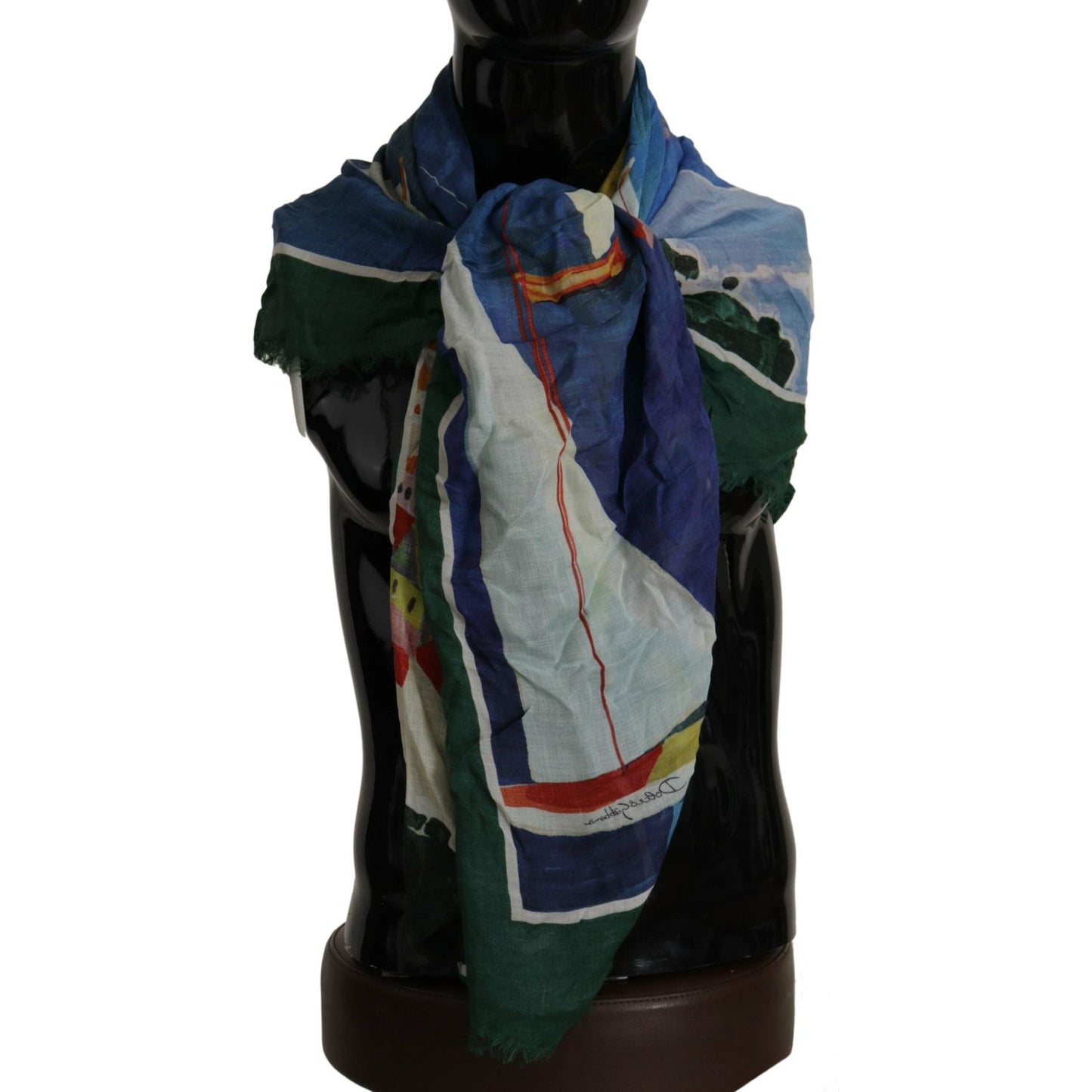 Dolce & Gabbana Multicolor Sorrento DG Shawl Fringe Scarf Dolce & Gabbana