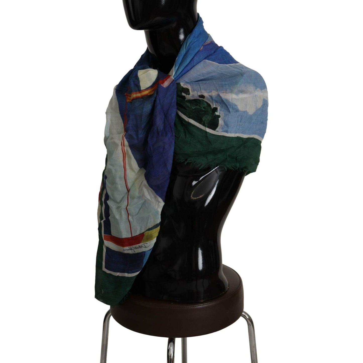 Dolce & Gabbana Multicolor Sorrento DG Shawl Fringe Scarf Dolce & Gabbana