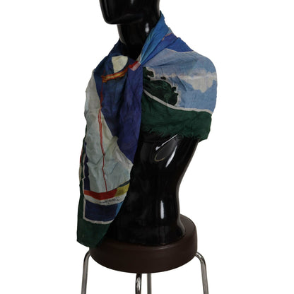 Dolce & Gabbana Multicolor Sorrento DG Shawl Fringe Scarf Dolce & Gabbana