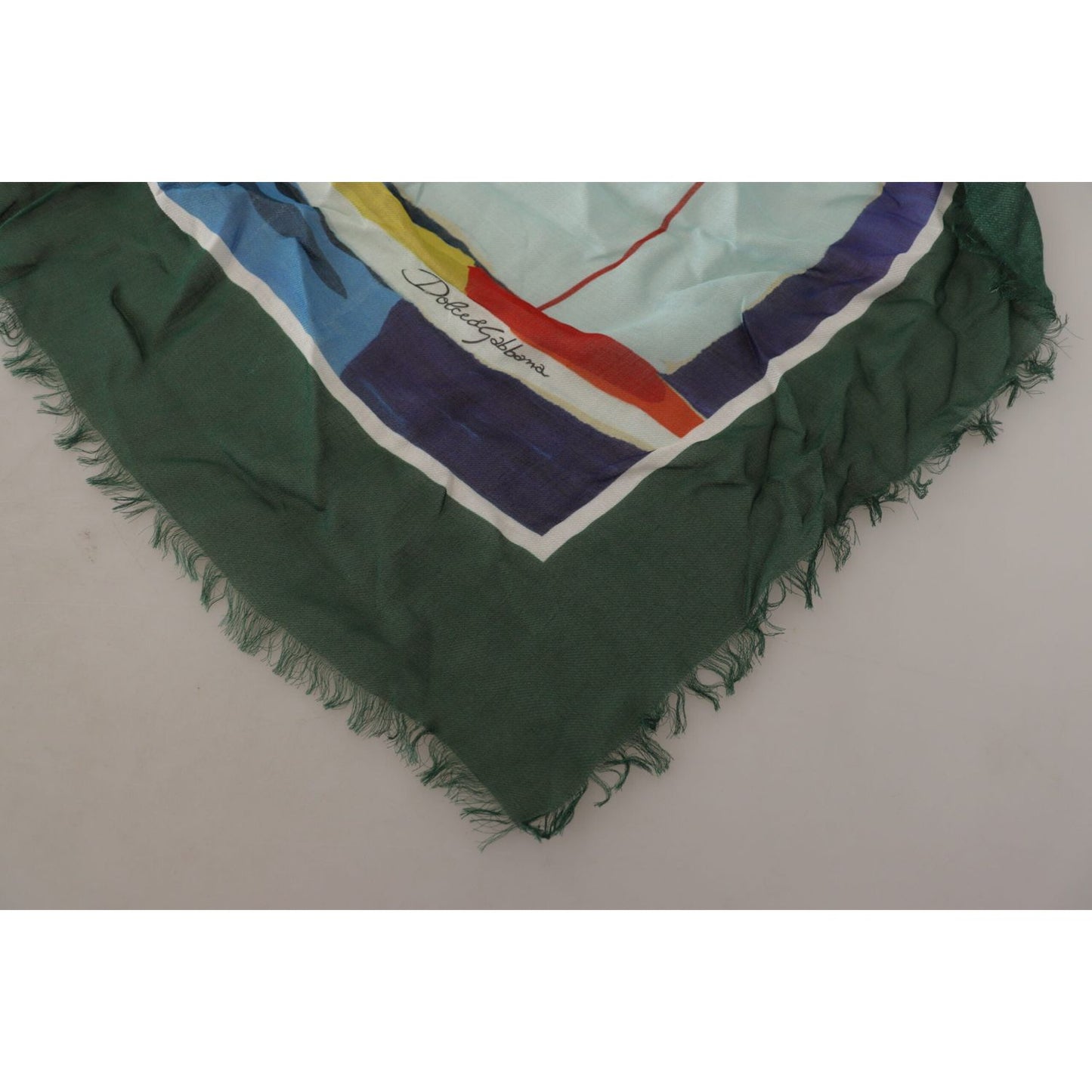 Dolce & Gabbana Multicolor Sorrento DG Shawl Fringe Scarf Dolce & Gabbana