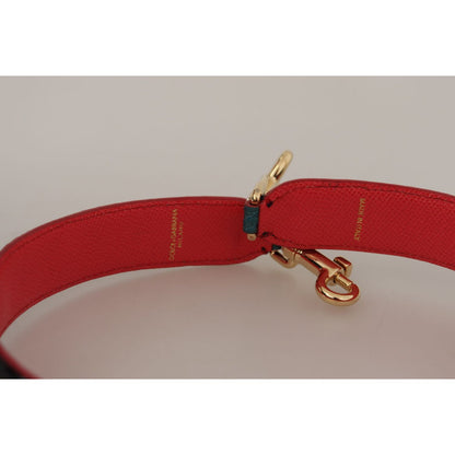 Dolce & Gabbana Green Crystals Leather Bag Shoulder Strap Dolce & Gabbana