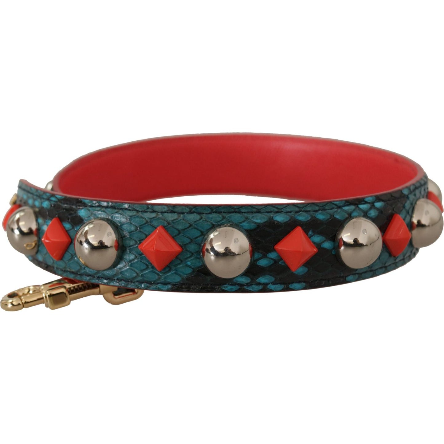 Dolce & Gabbana Green Crystals Leather Bag Shoulder Strap Dolce & Gabbana