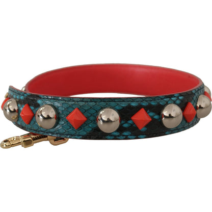 Dolce & Gabbana Green Crystals Leather Bag Shoulder Strap Dolce & Gabbana