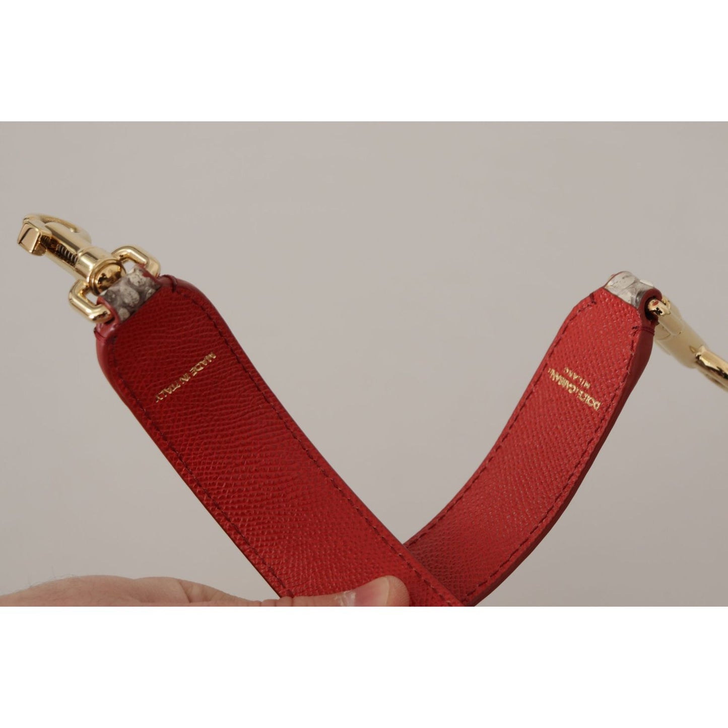 Dolce & Gabbana Beige Exotic Leather Studded Shoulder Strap Dolce & Gabbana