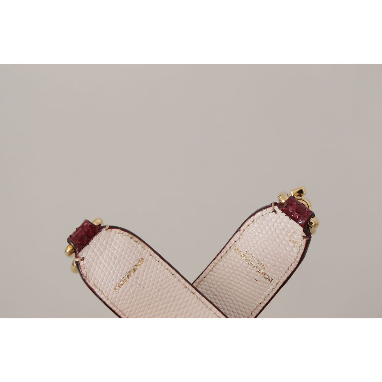 Dolce & Gabbana Bordeaux Leather Crystals Bag Shoulder Strap Dolce & Gabbana