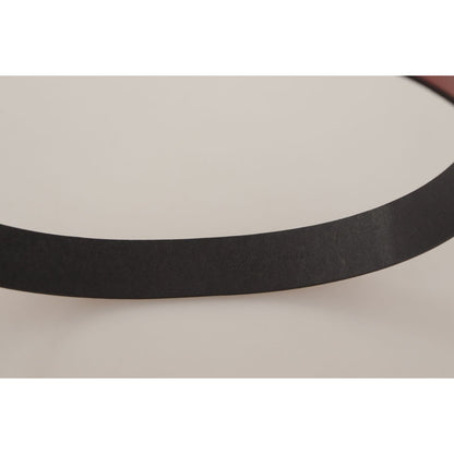 Dolce & Gabbana Red Leather Gold Logo Engraved Metal Buckle Belt Dolce & Gabbana