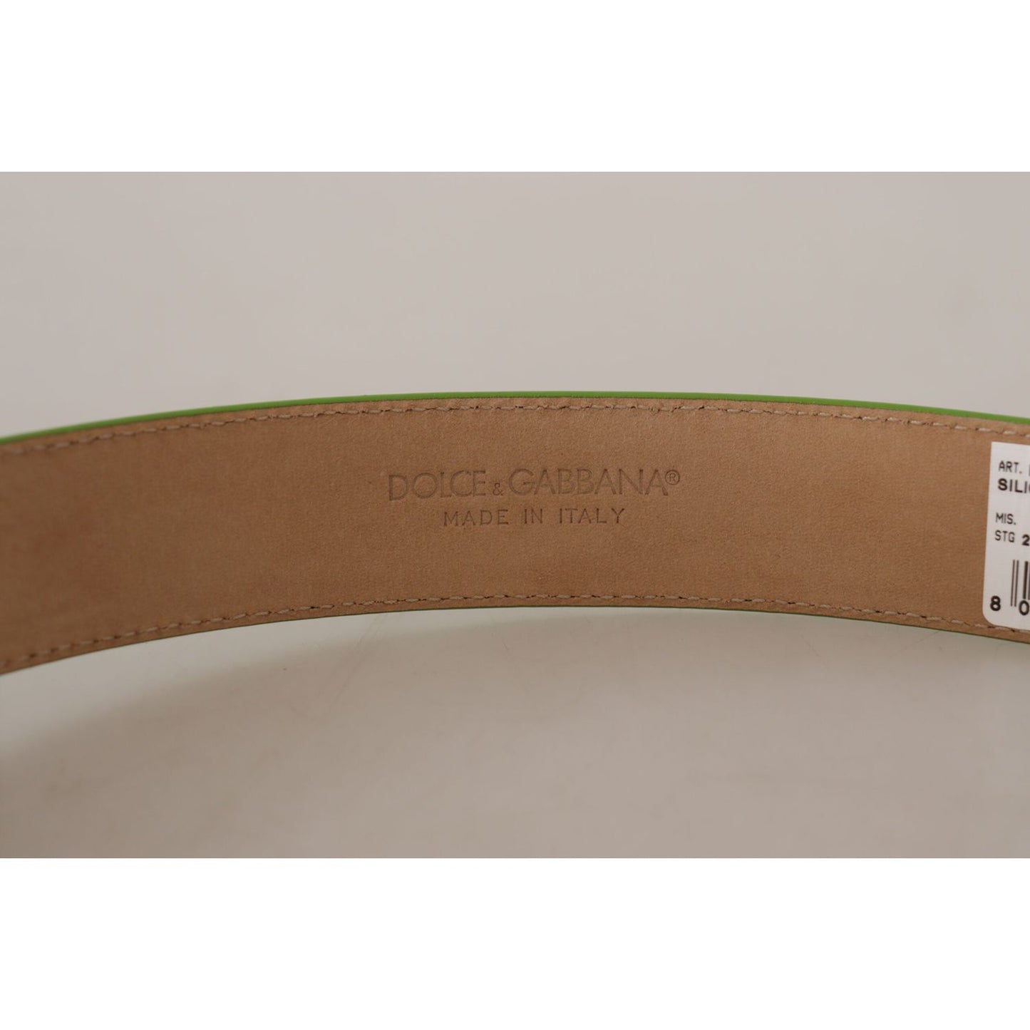 Dolce & Gabbana Green Leather Devotion Heart Micro Bag Headphones Belt Dolce & Gabbana