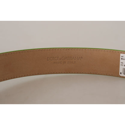 Dolce & Gabbana Green Leather Devotion Heart Micro Bag Headphones Belt Dolce & Gabbana