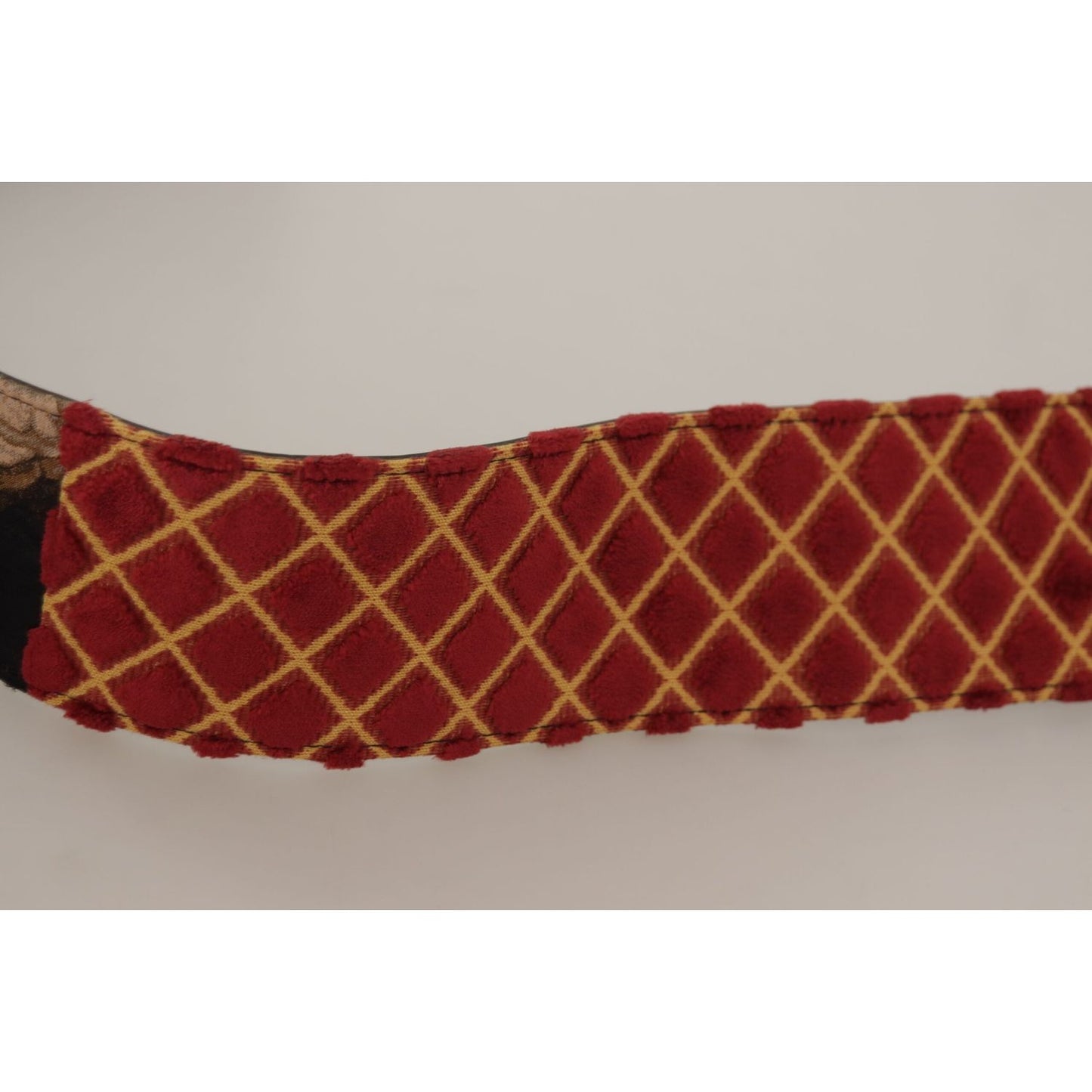 Dolce & Gabbana Multicolor Wide Leather Floral Gold Metal Buckle Belt Dolce & Gabbana