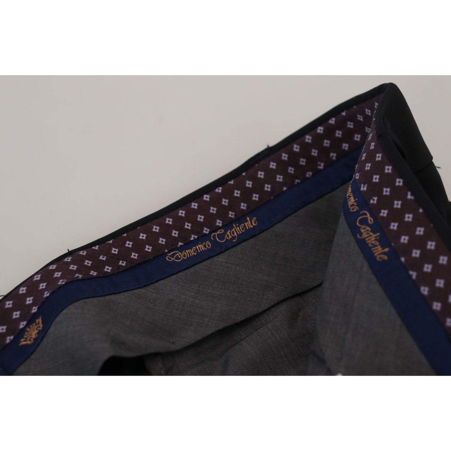 Domenico Tagliente Black Polyester Tapered Dress Pants Domenico Tagliente