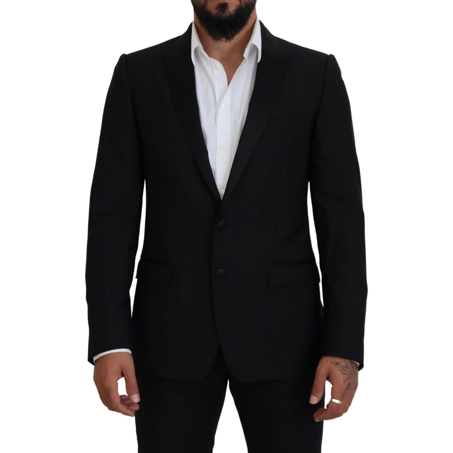 Dolce & Gabbana Black Slim Fit Formal Martini Blazer Dolce & Gabbana