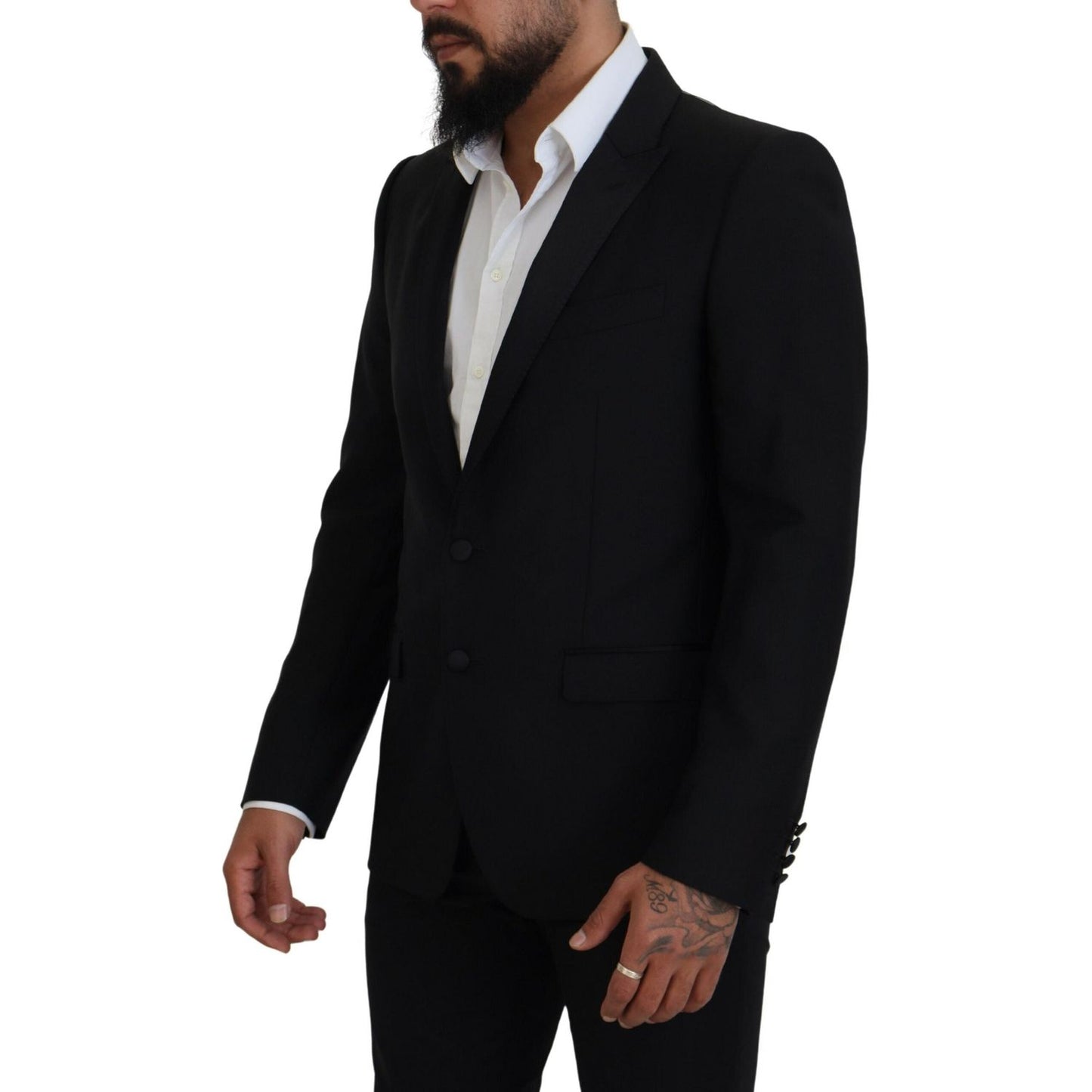 Dolce & Gabbana Black Slim Fit Formal Martini Blazer Dolce & Gabbana
