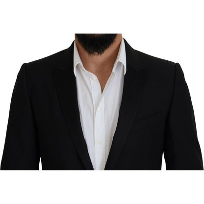 Dolce & Gabbana Black Slim Fit Formal Martini Blazer Dolce & Gabbana