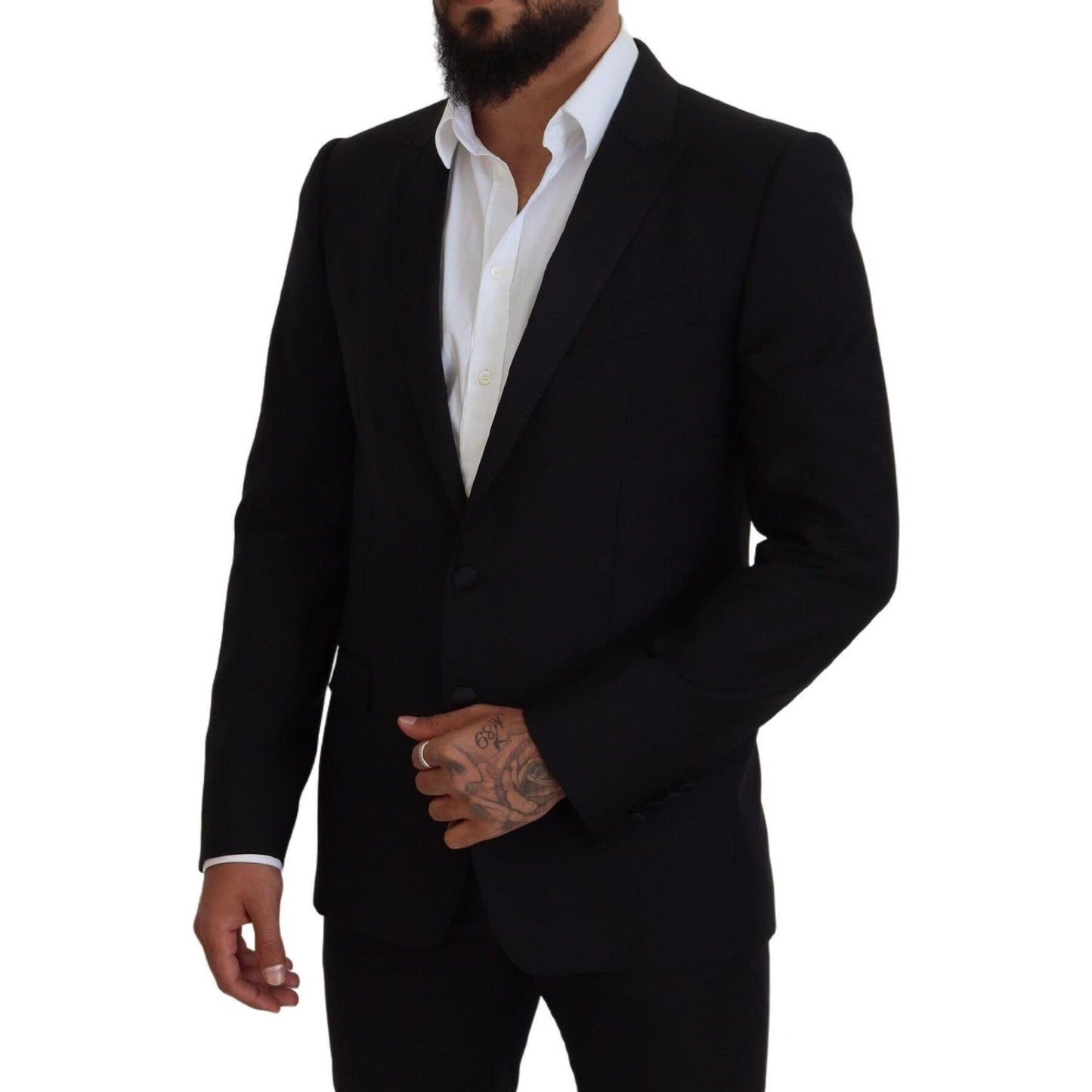 Dolce & Gabbana Black Slim Fit Formal Martini Blazer Dolce & Gabbana