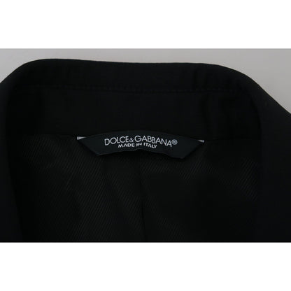 Dolce & Gabbana Black Slim Fit Formal Martini Blazer Dolce & Gabbana