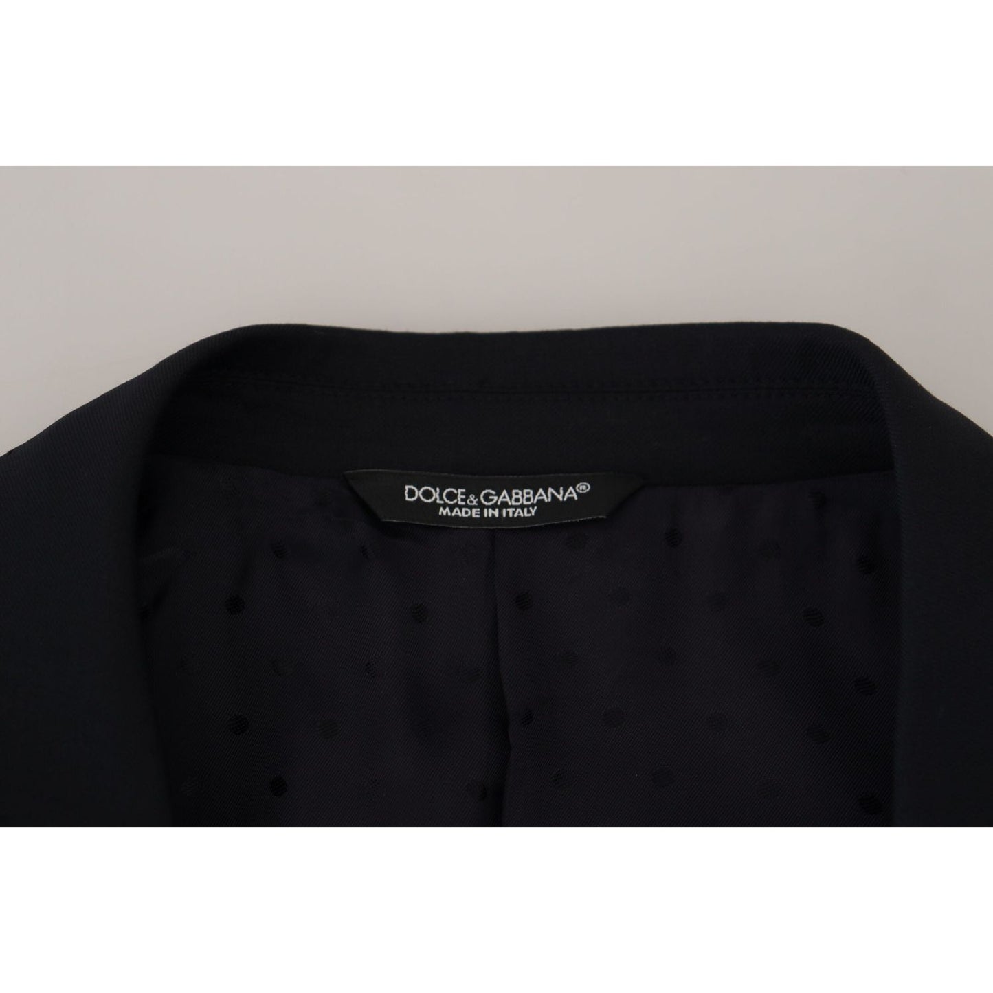 Dolce & Gabbana Dark Blue Wool Formal Sicilia Blazer Dolce & Gabbana