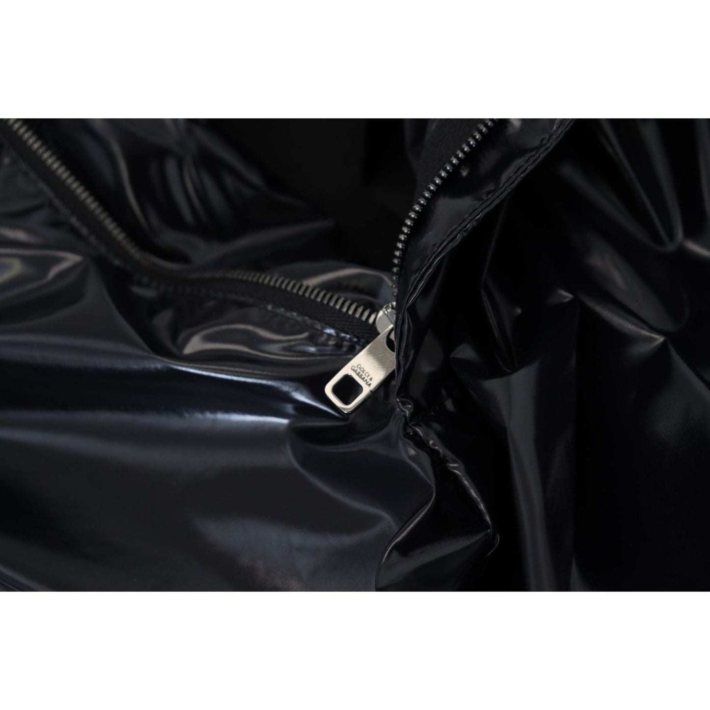 Dolce & Gabbana Black Shining Nylon Skinny Men Pants Dolce & Gabbana