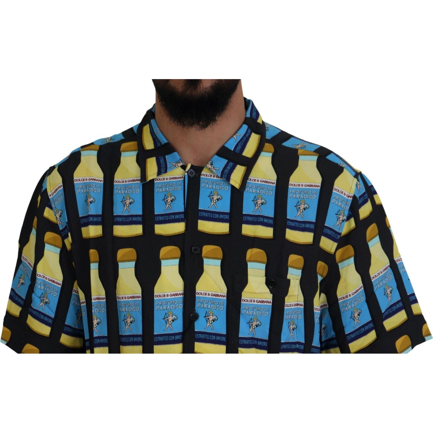 Dolce & Gabbana Multicolor Printed Viscose Casual Shirt Dolce & Gabbana