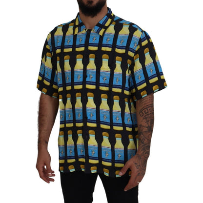Dolce & Gabbana Multicolor Printed Viscose Casual Shirt Dolce & Gabbana