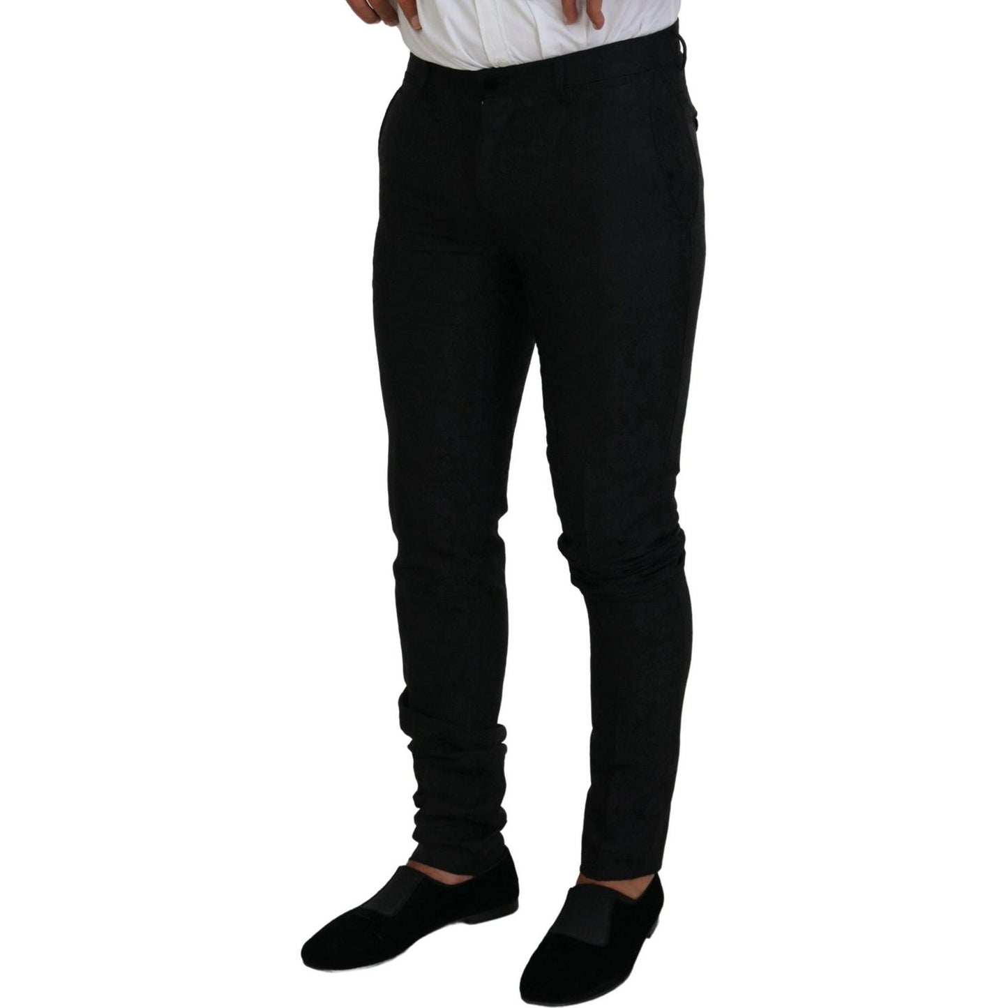 Dolce & Gabbana Black Polyester Men 2 Piece MARTINI Suit Dolce & Gabbana