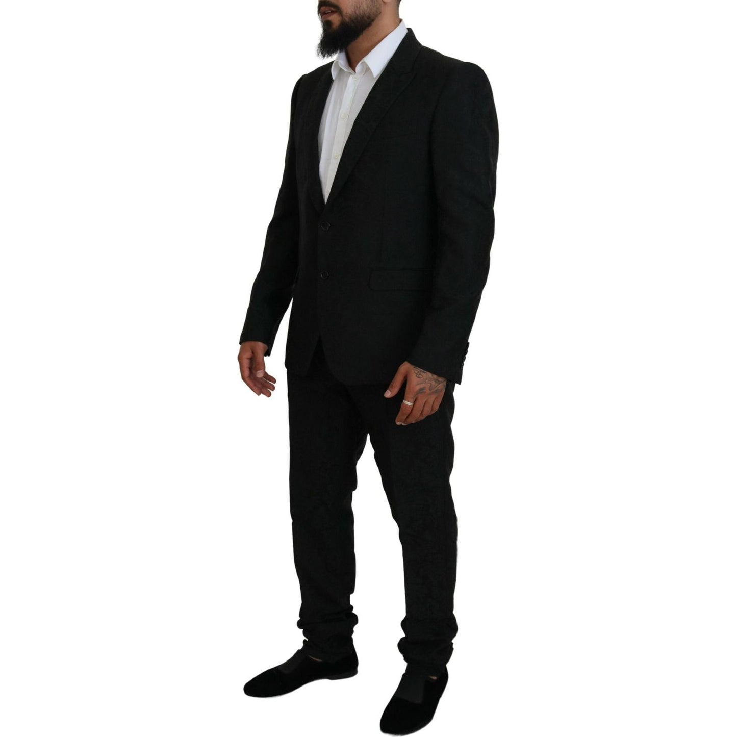 Dolce & Gabbana Black Single Breasted 2 Piece MARTINI Suit Dolce & Gabbana