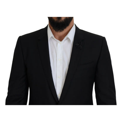 Dolce & Gabbana Black Single Breasted 2 Piece MARTINI Suit