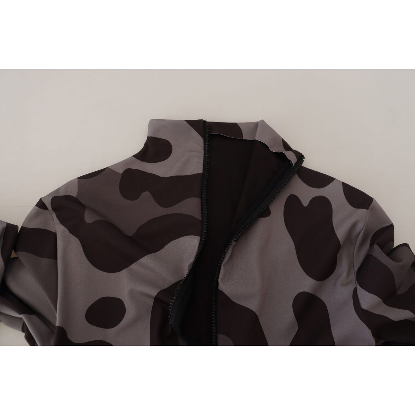 Dolce & Gabbana Gray Patterned Polyester Wetsuit Swimwear Dolce & Gabbana