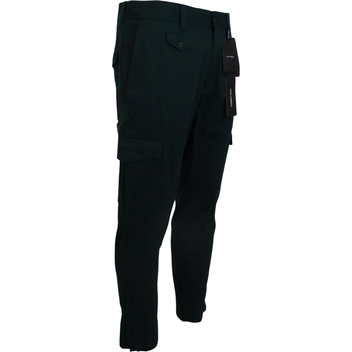 Dolce & Gabbana Green Cargo Cotton Stretch Jeans Pant Dolce & Gabbana