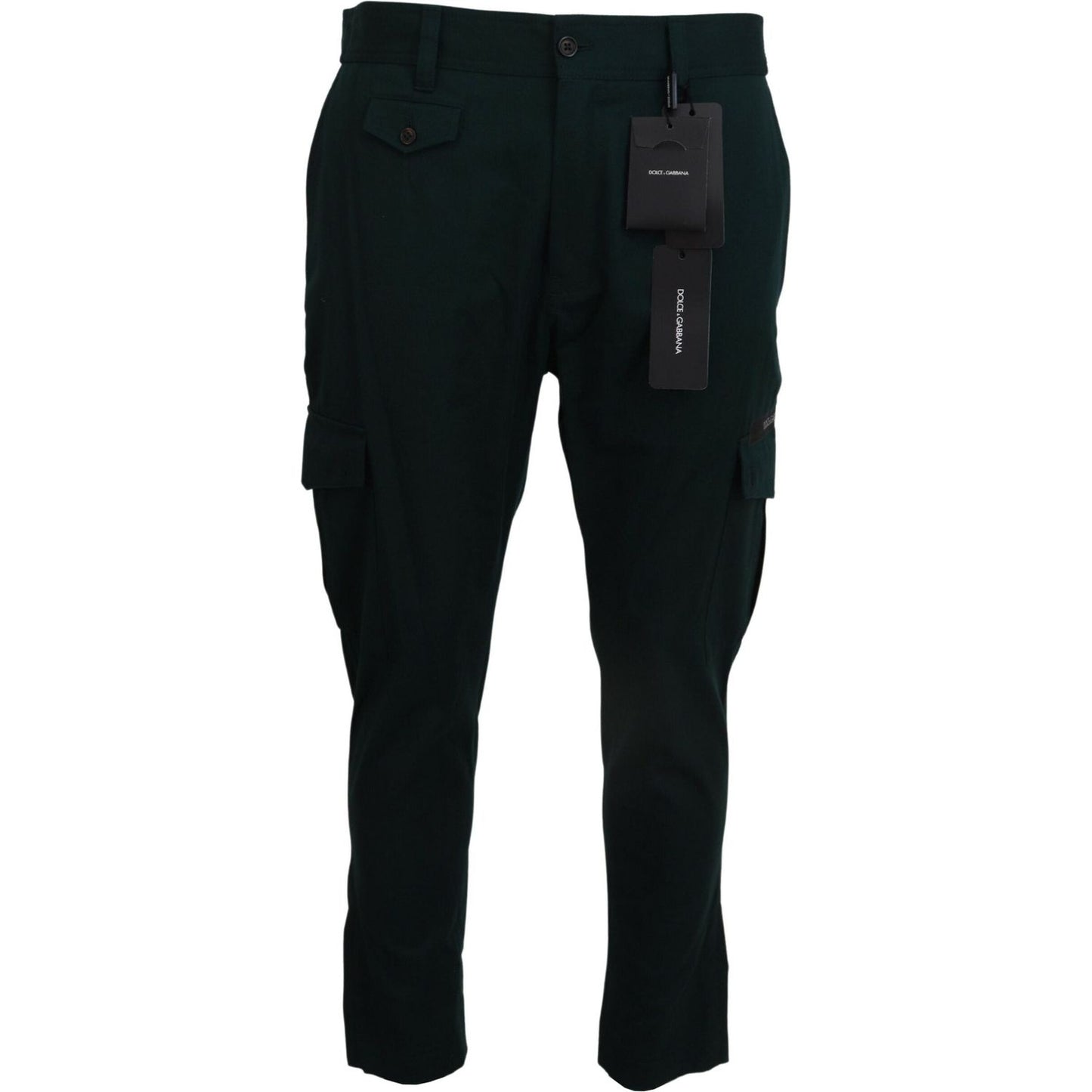 Dolce & Gabbana Green Cargo Cotton Stretch Jeans Pant Dolce & Gabbana