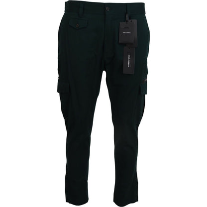 Dolce & Gabbana Green Cargo Cotton Stretch Jeans Pant Dolce & Gabbana