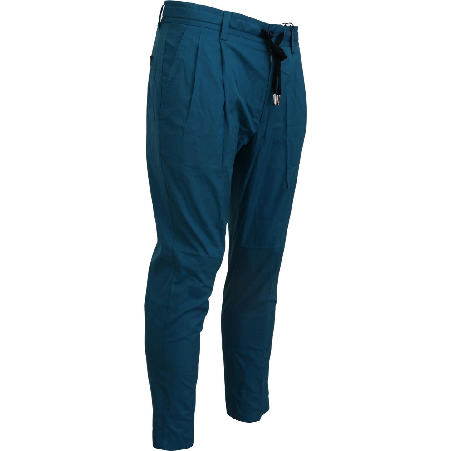 Dolce & Gabbana Blue Cotton Chinos Trousers Pants Dolce & Gabbana