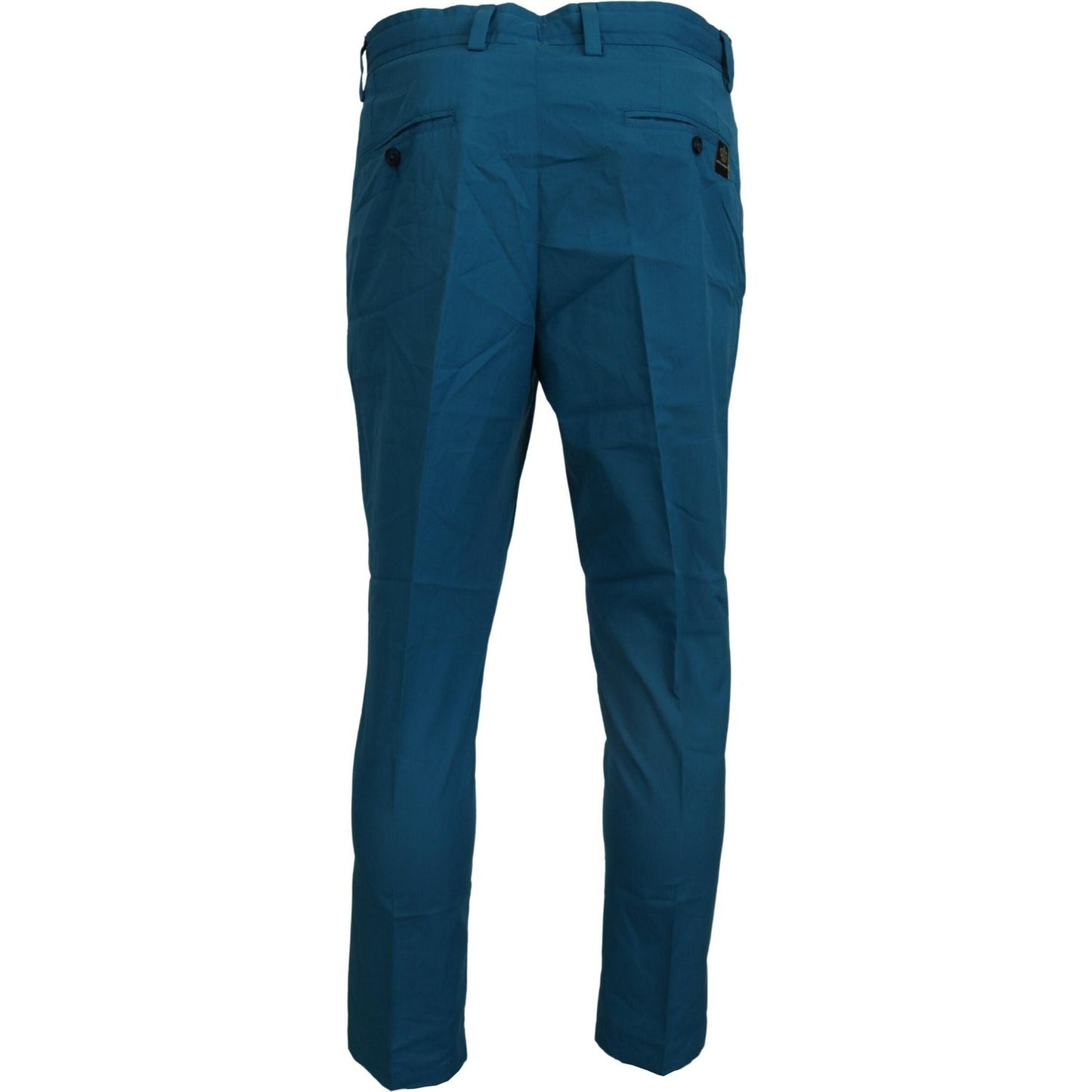 Dolce & Gabbana Blue Cotton Chinos Trousers Pants Dolce & Gabbana