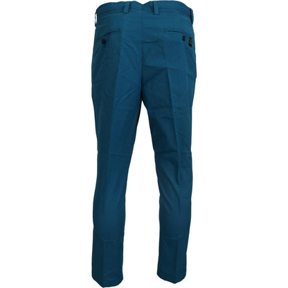 Dolce & Gabbana Blue Cotton Chinos Trousers Pants Dolce & Gabbana