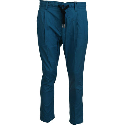 Dolce & Gabbana Blue Cotton Chinos Trousers Pants Dolce & Gabbana